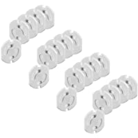 Offgridtec 0003-78114-20er - Protector de enchufes con mecanismo de giro (20 unidades) color blanco
